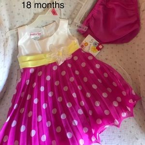 NWT pink/white/yellow dress